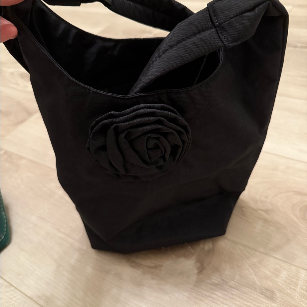 Urban Outfitters Black Tote with Floral Detail